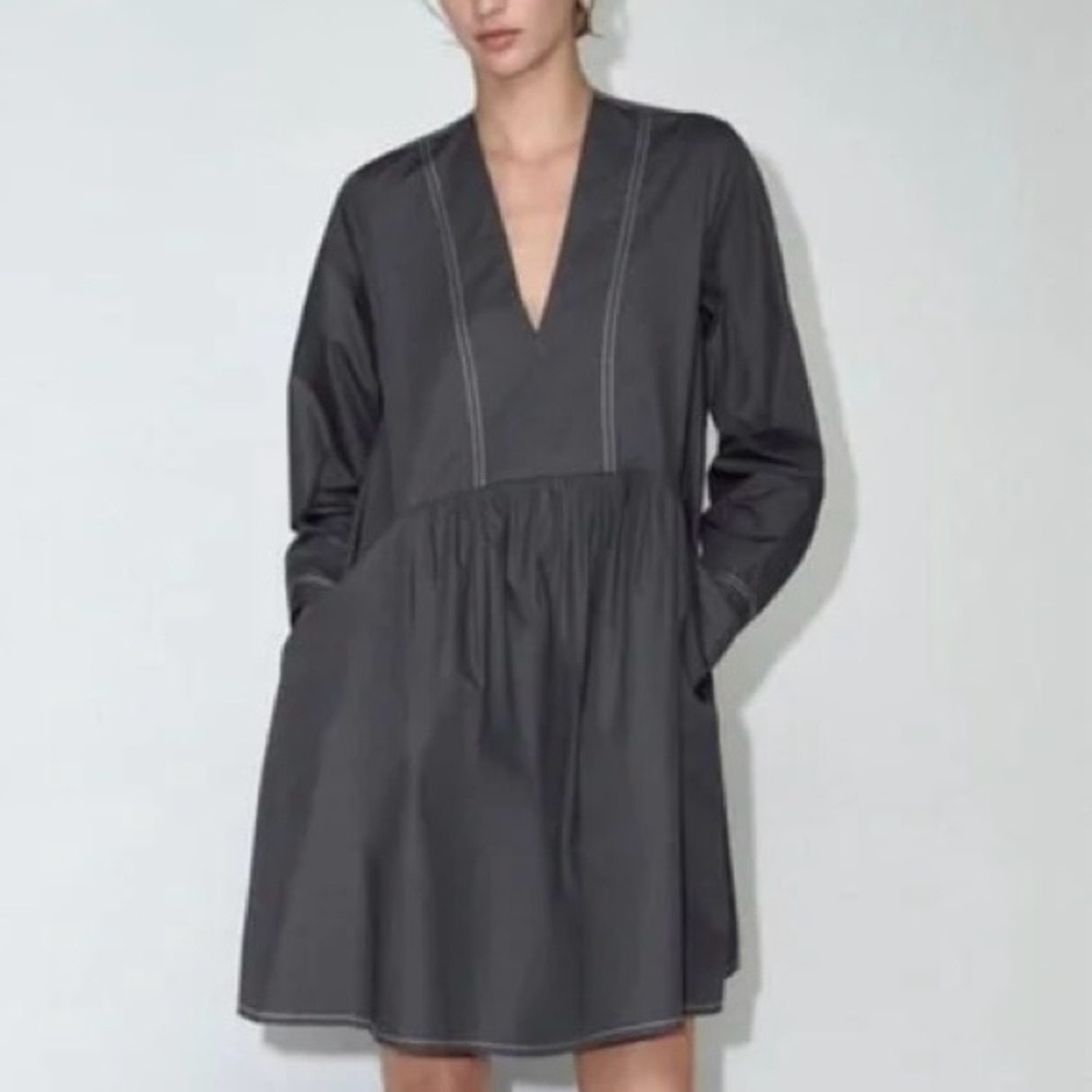 Zara Long Sleeve Baby Doll Dress